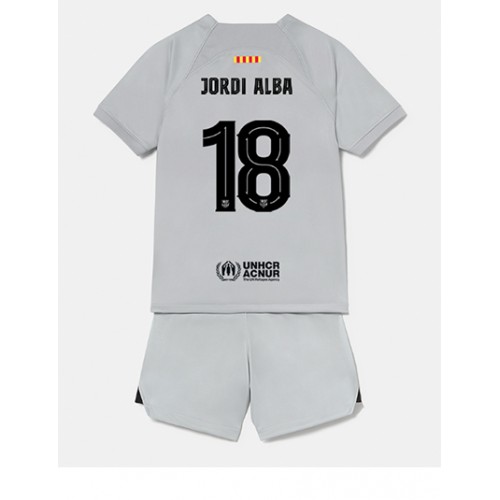 Barcelona Jordi Alba #18 Tredjedraktsett Barn 2022-23 Kortermet (+ Korte bukser) Barcelona Jordi Alba #18 Tredjedraktsett Barn 2022-23 Kortermet (+ Korte bukser)
